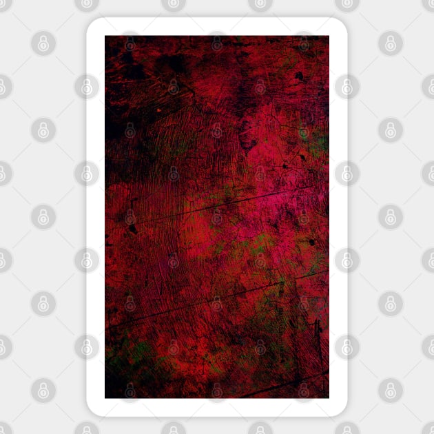 Scarlet Distress: A Red Grunge Texture Design Sticker by jen28